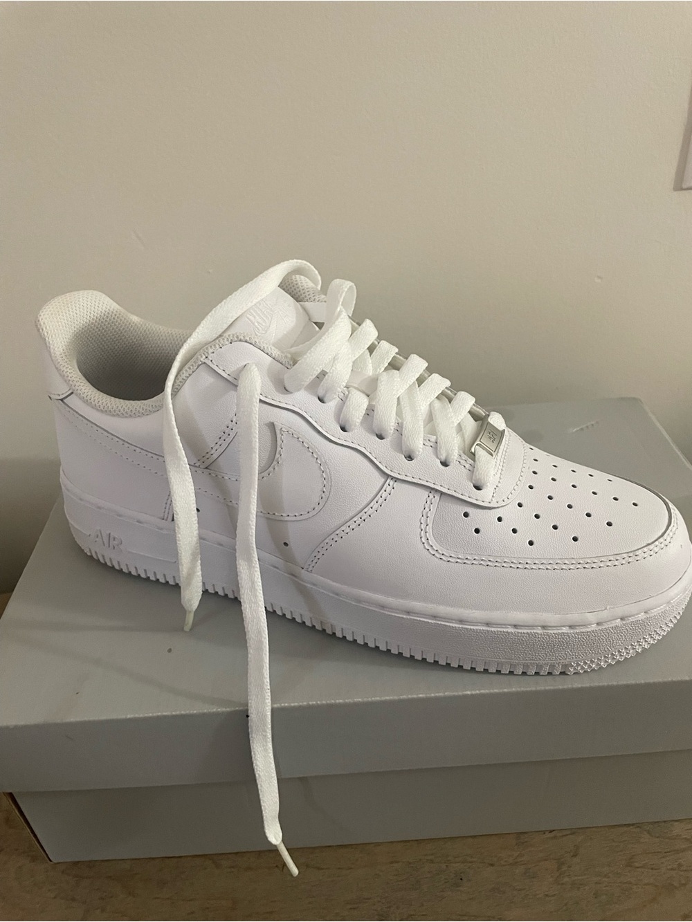 Nike White Low-Top Leather Sneaker
